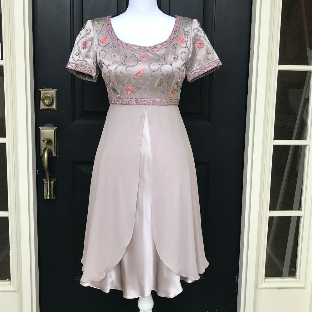 NWT Vintage Kay Unger A-line Satin Cocktail Dress